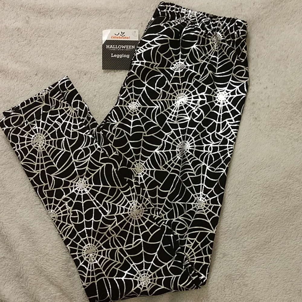 Girls spider web leggings